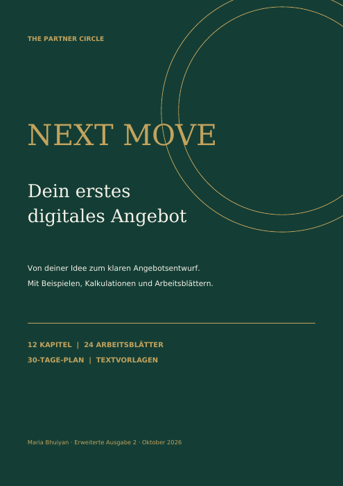 Cover des Arbeitsbuchs NEXT MOVE – Dein erstes digitales Angebot